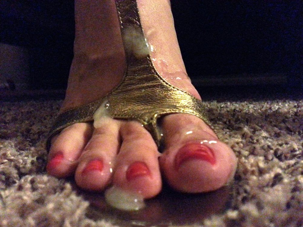 compilation of wifes cummy feet #12