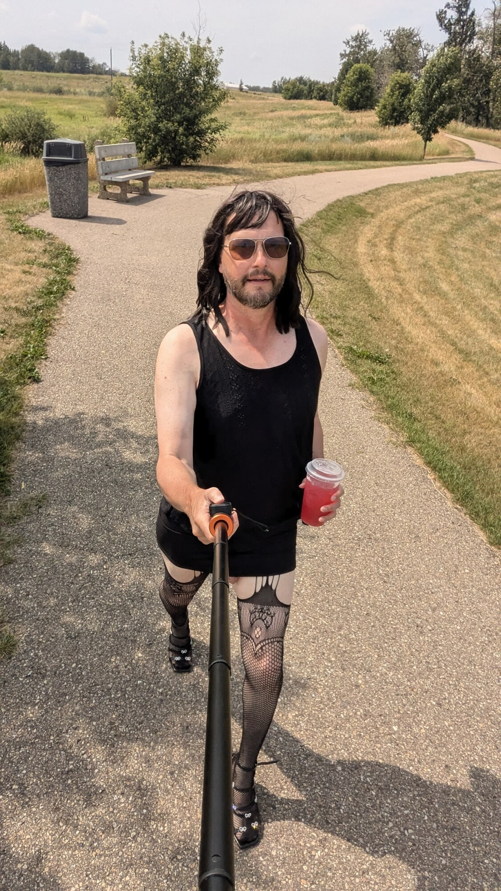Sissy Tara exposed public walk #11