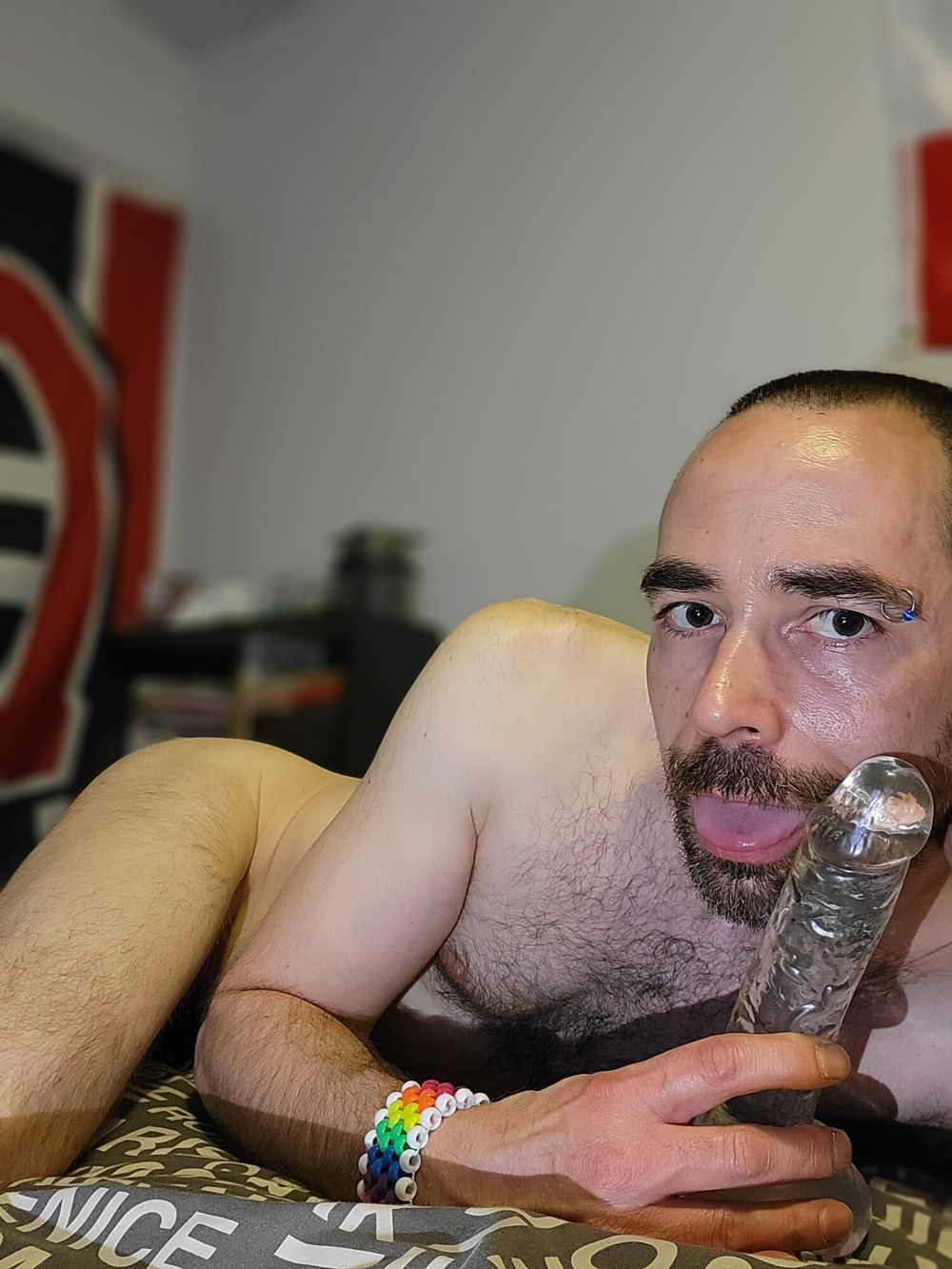 Sucking my dildo