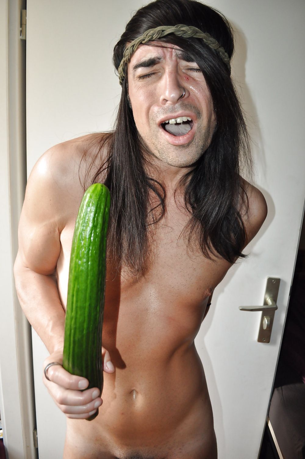 Tygra gets off with two huge cucumbers #10