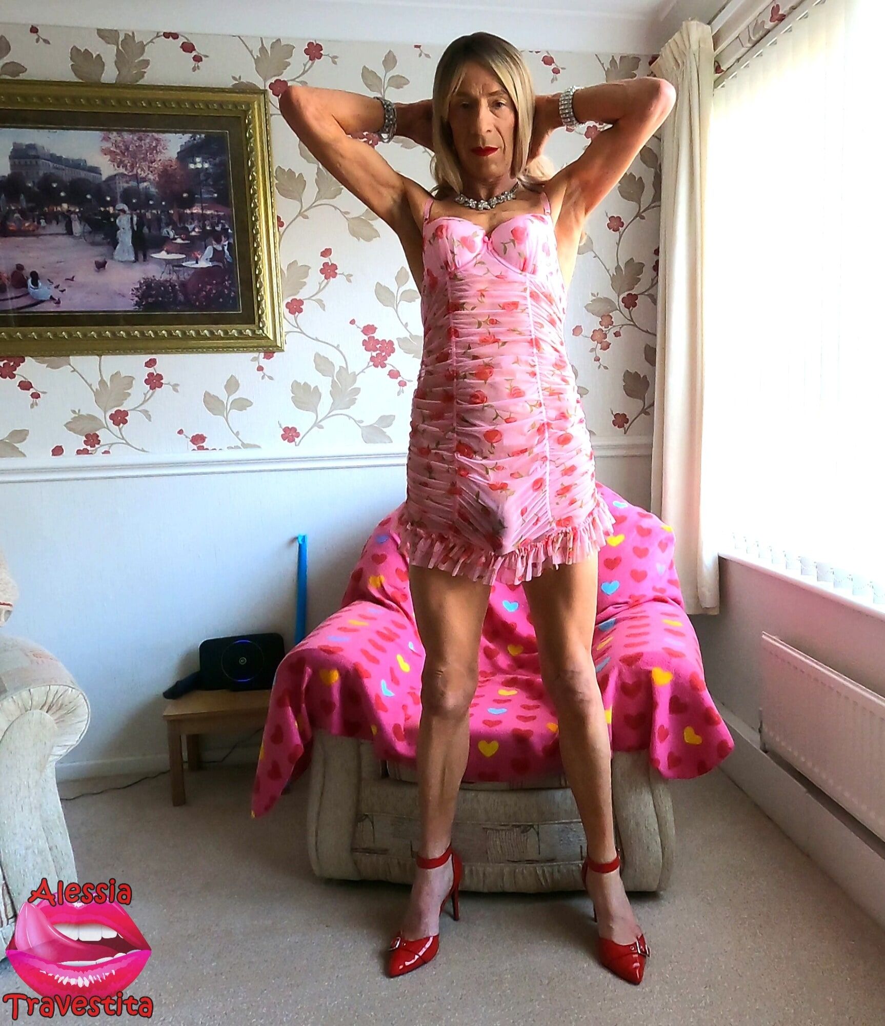 121 Alessia Travestita - Pink Lace Dress #2