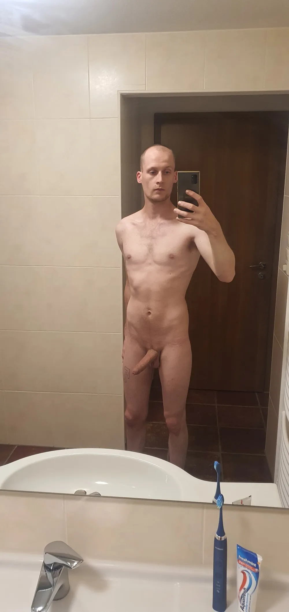 Skinny guy showing off #4