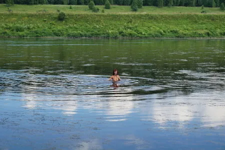 nude playing in volga river         