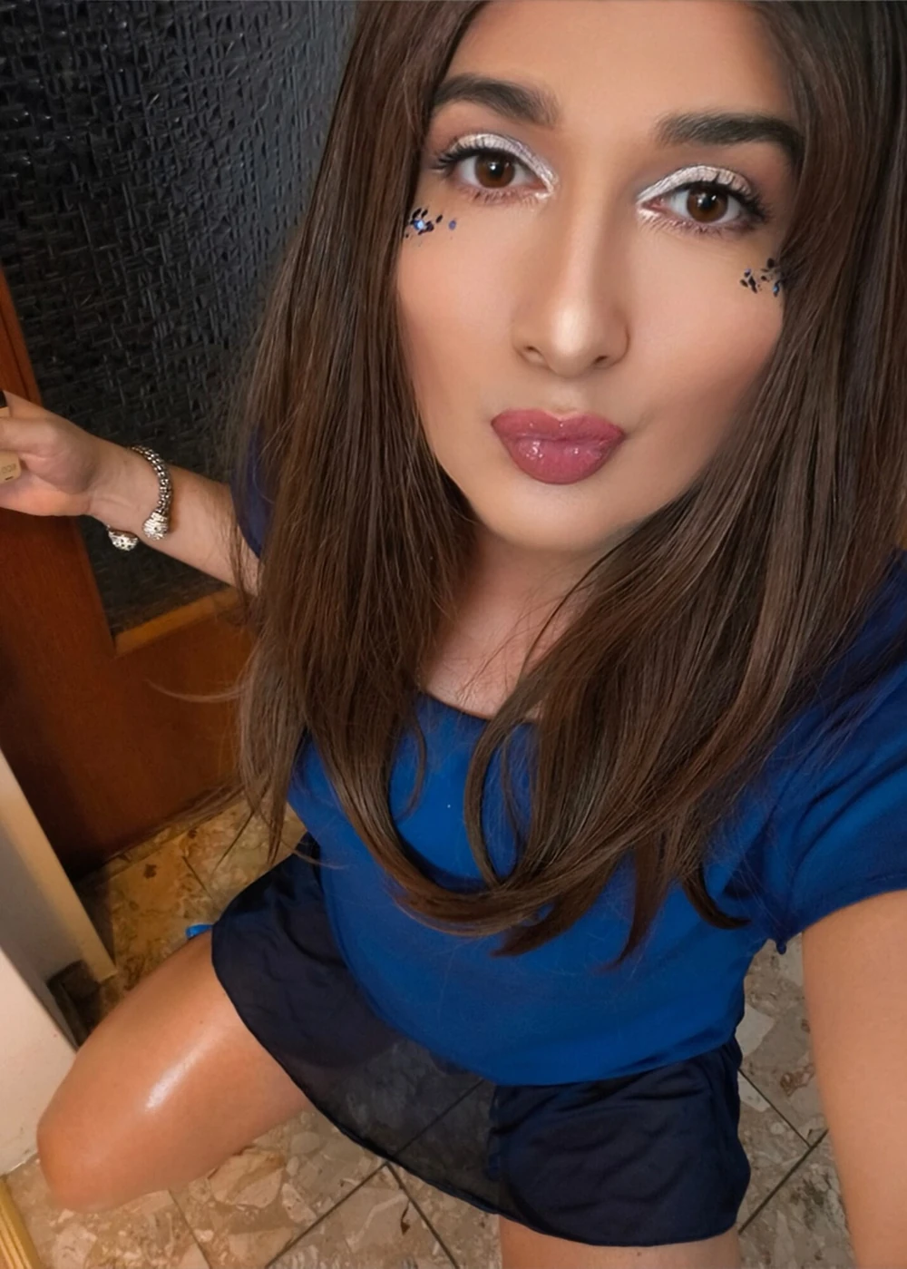 Sexy sporty styled tranny in blue #4
