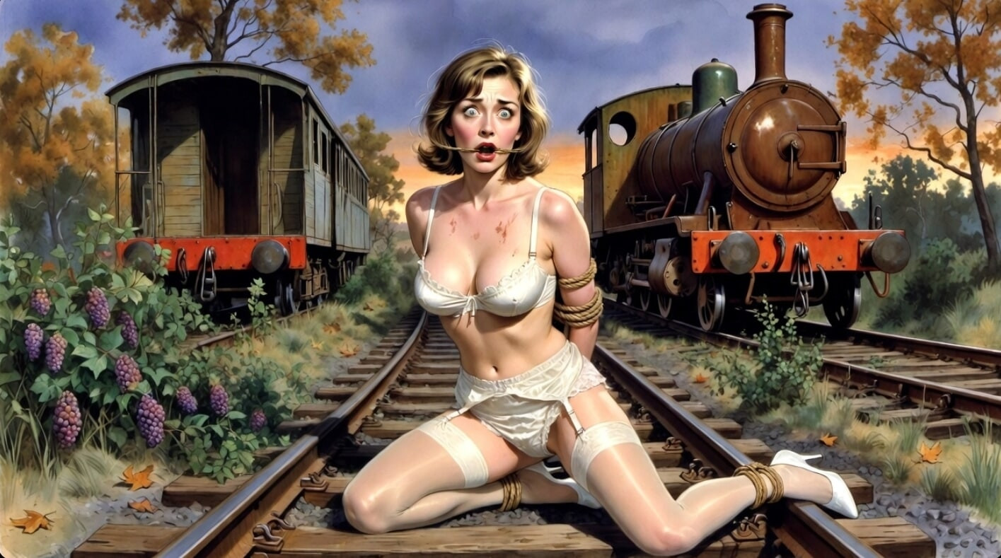 Pixwhores Experimental Enhanced: Stockings in the Railyard 1 #14