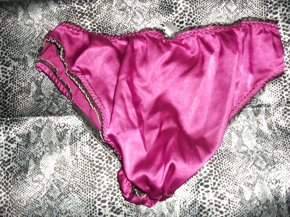 A selection of my wife's silky satin panties #48