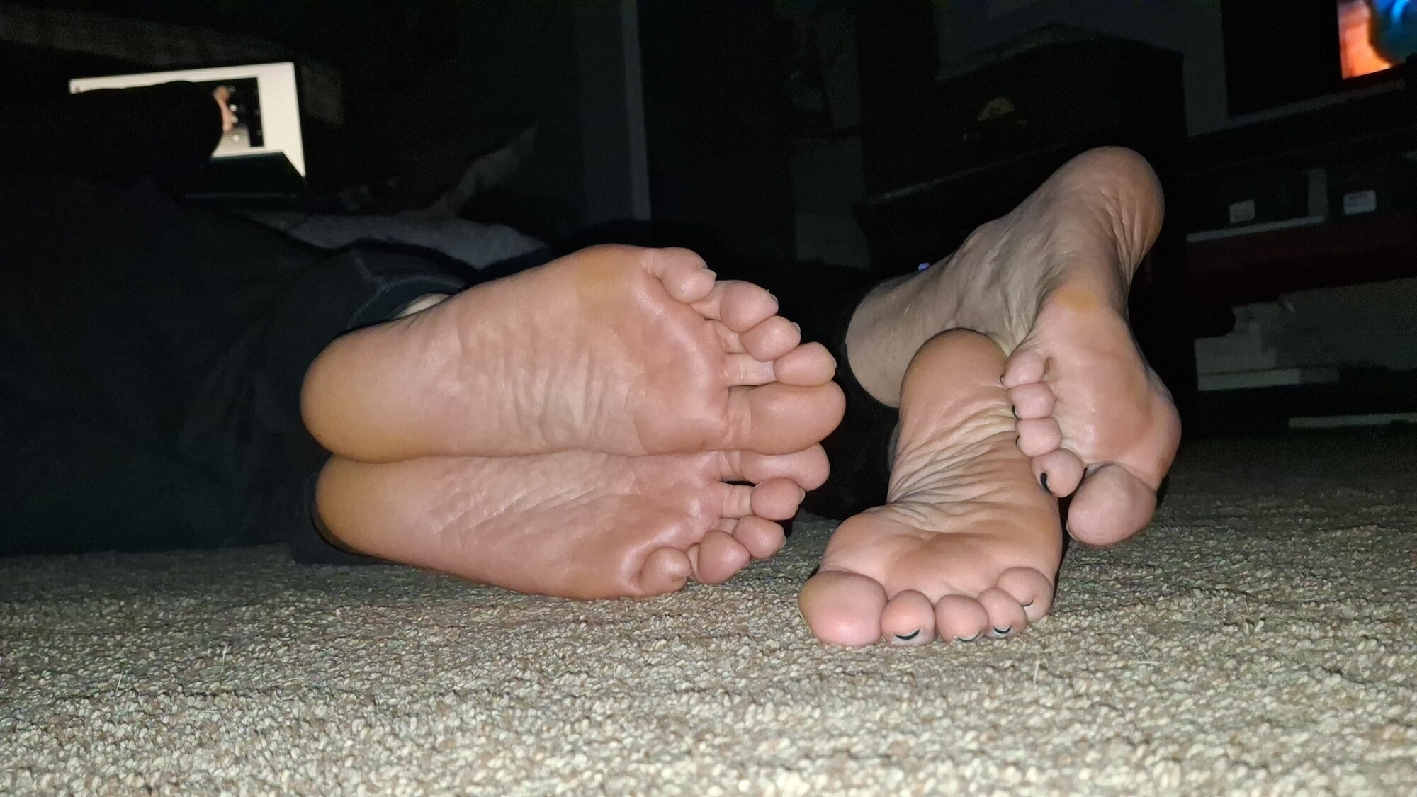 playing footsie while on the floor #12