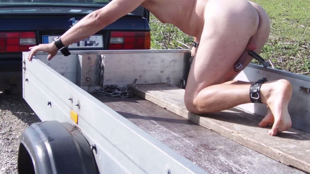 Car Trailer Outdoor Slave Man #6