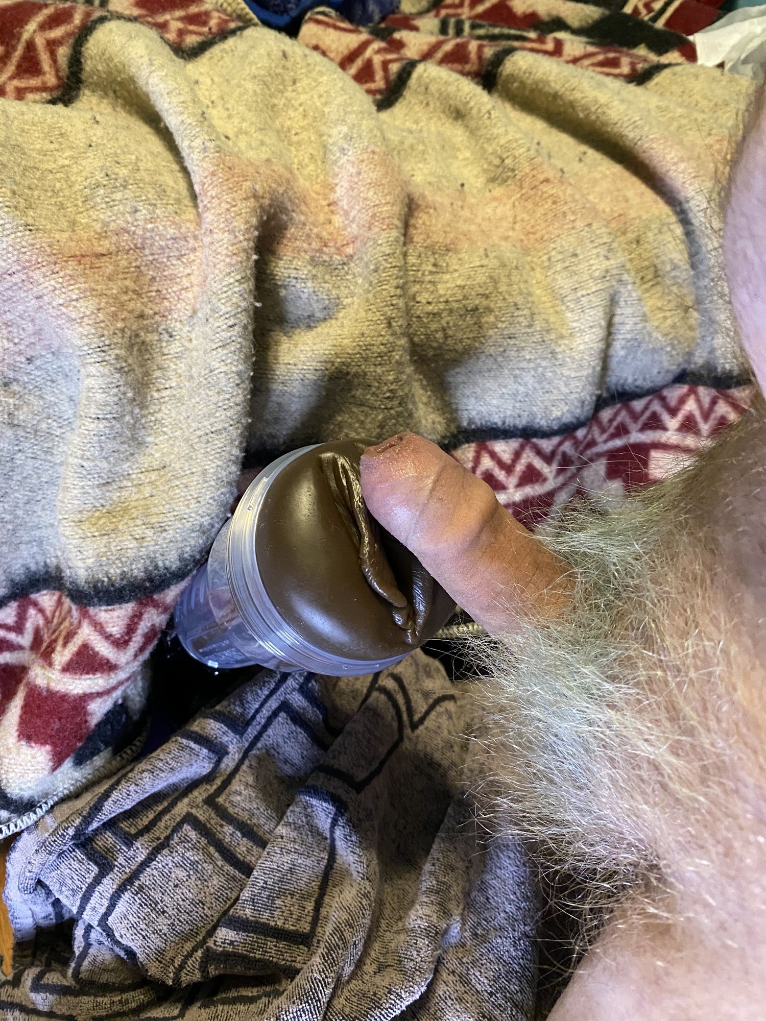 Fat hairy bush and fleshlight #2