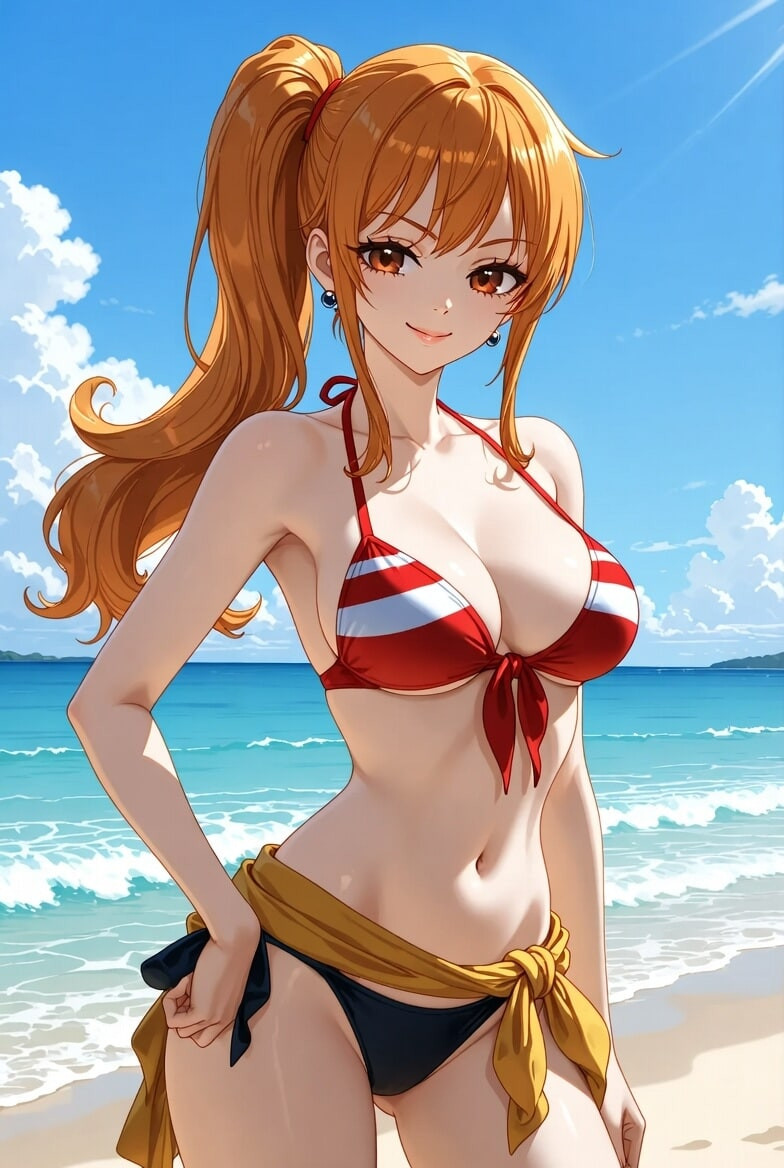 Nami's character in One Piece is enjoying herself  #15