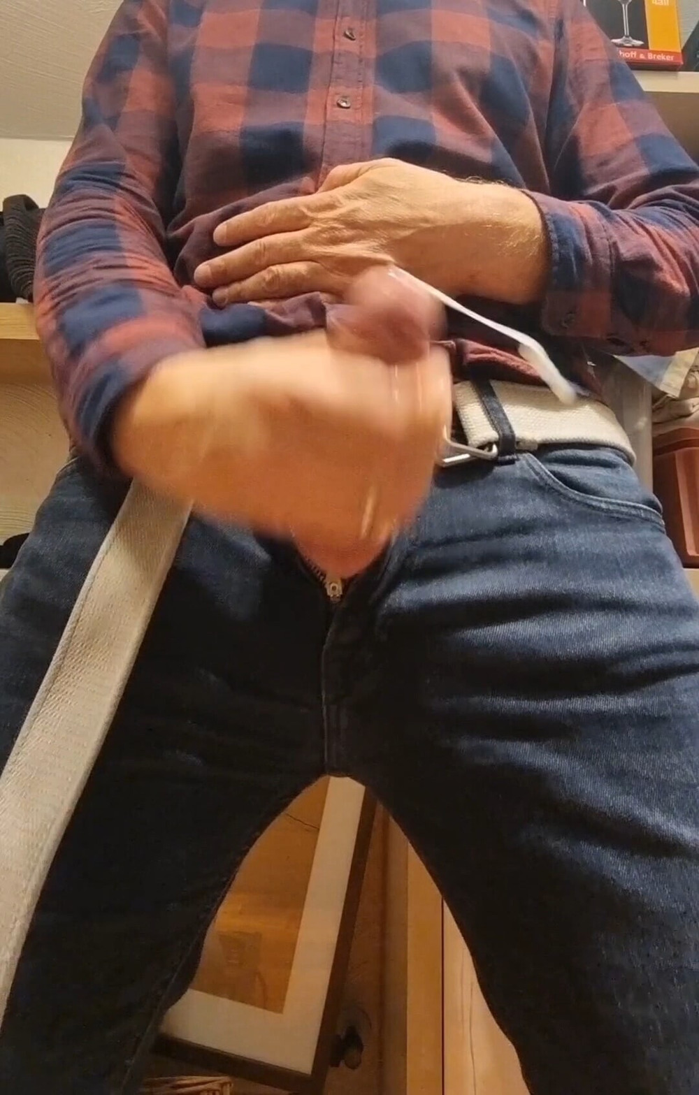 My big cock in small pants shooting huge load! #11