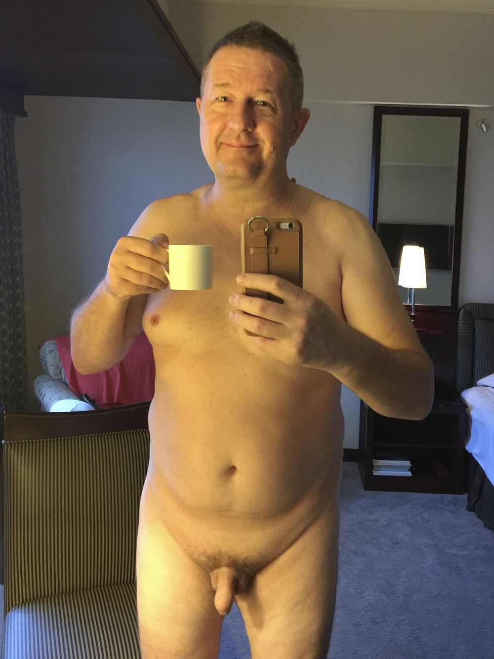 Coffee time &amp; cool chubby daddy naked 