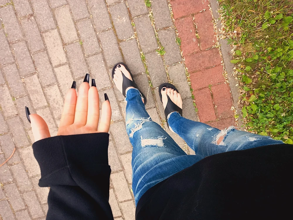 black polish - public crossdressing #3