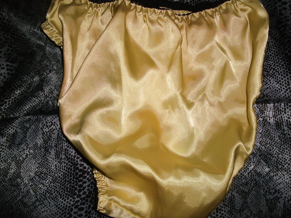 A selection of my wife's silky satin panties #21
