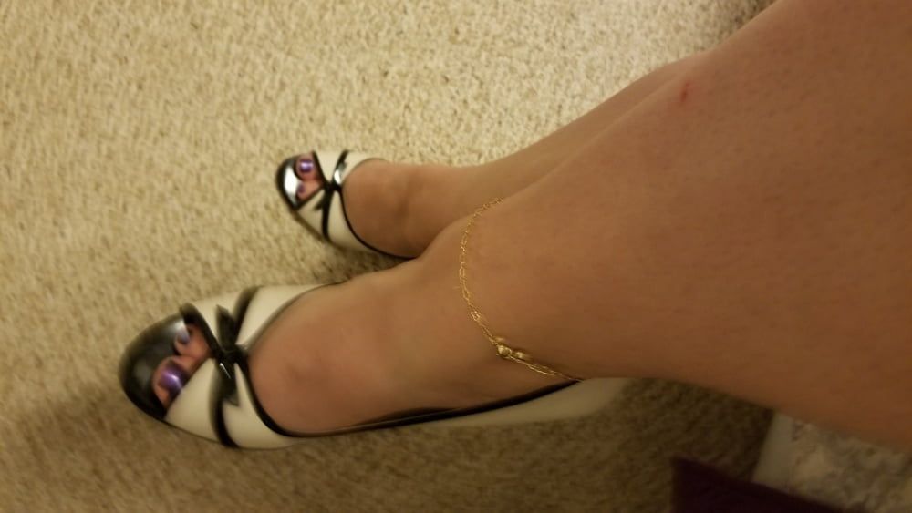 Playing in my shoe closet pretty feet heels flats milf  wife #49