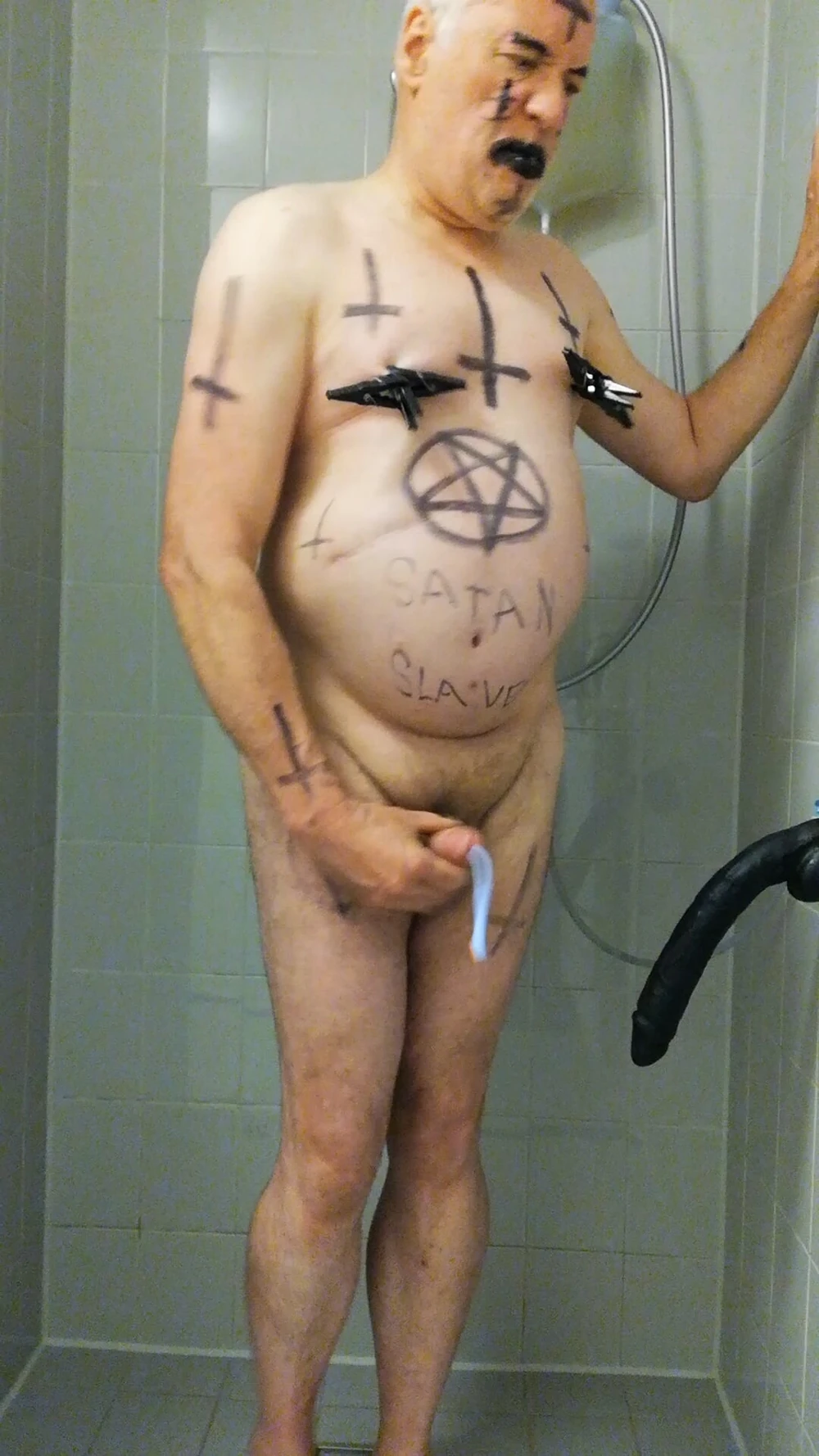 Satan Slave Takes A Delicious Urine Enema part 3 #6