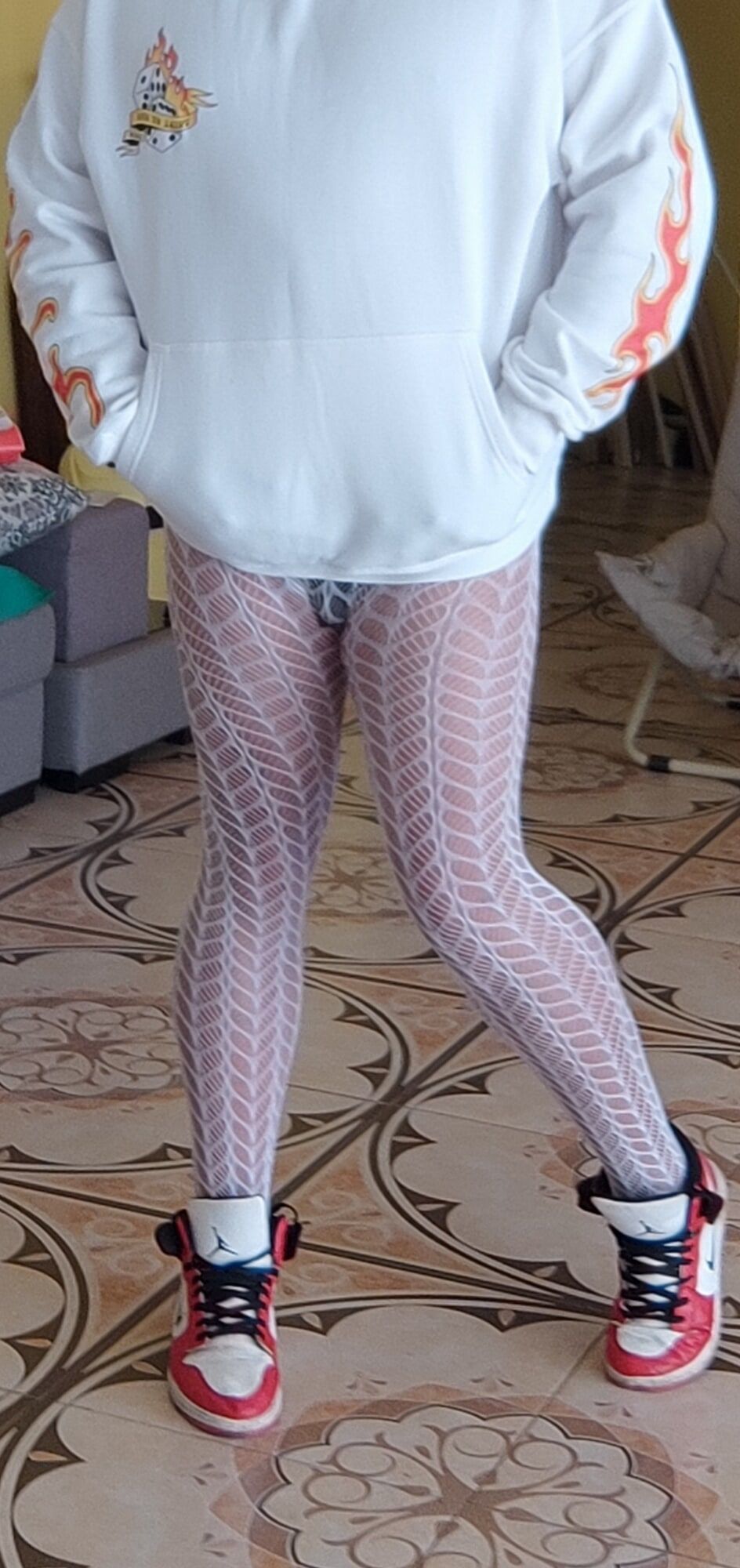 More  sexy white pantyhose #10