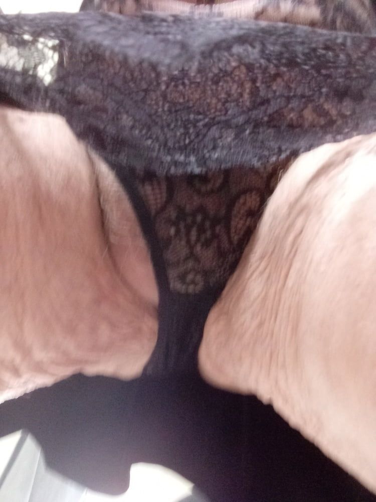 Black Lacey panties with a slip and a teddy #7