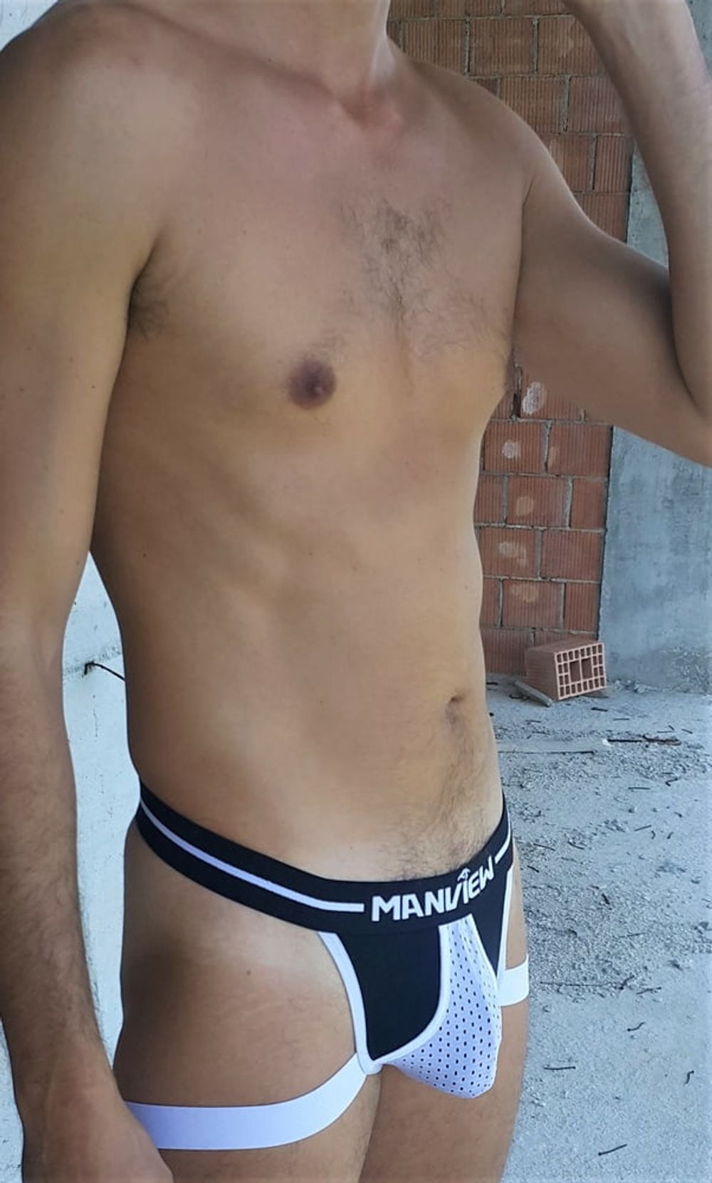 Outdoor bulging in jockstrap  #22