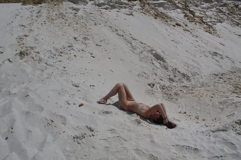 Naked on White Sand #3