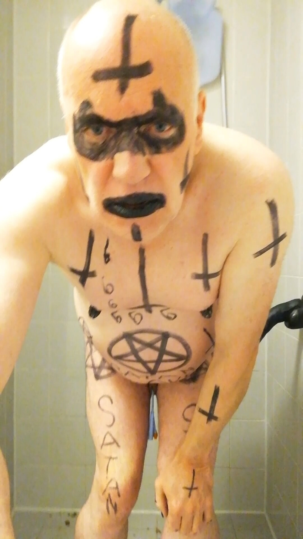 Satan slave takes a Satan enema on Satan's orders #34