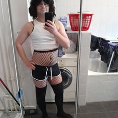 Sissy with a Wig!