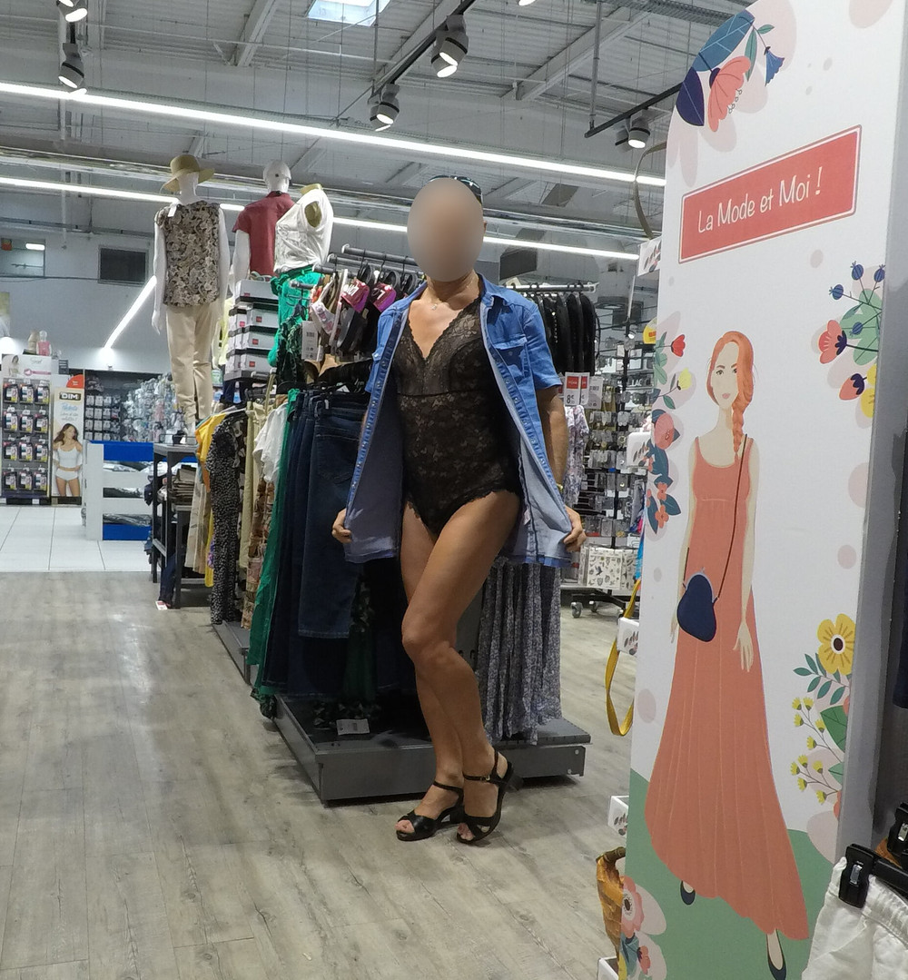 Femboy in public, thongs, stocking , crossdressing. #32