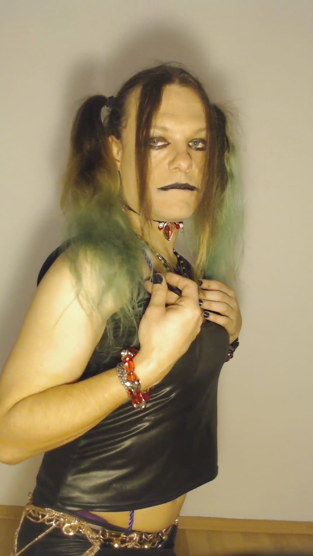 Bondage Chastity Green Cyber Goth Brandynette #16