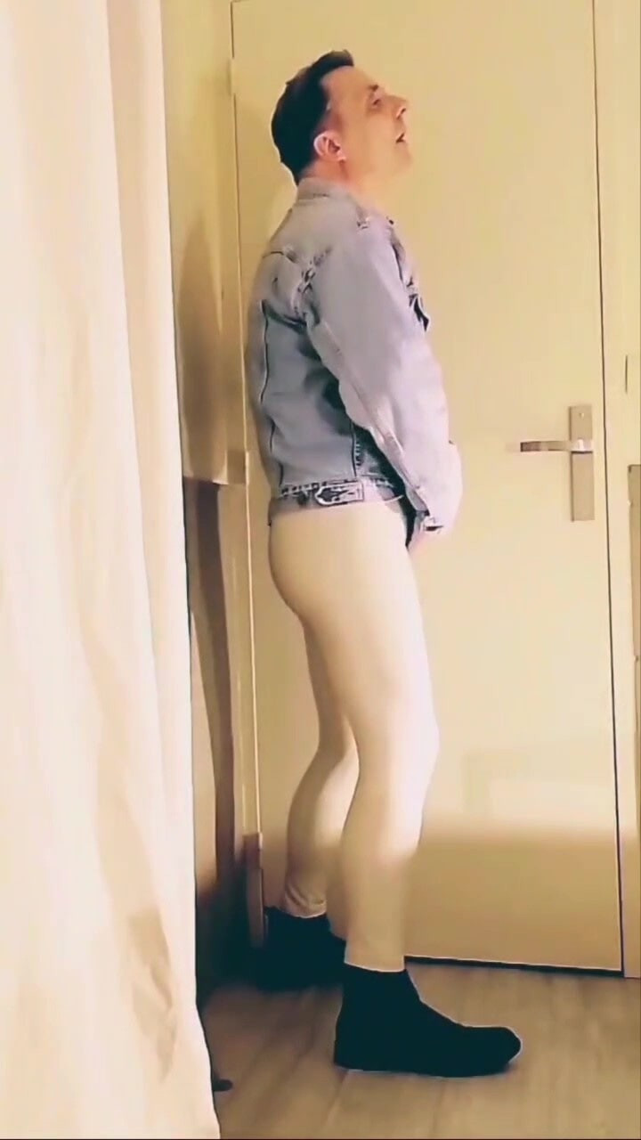 Best Moments - White Vinyl Leggings and Dildo Riding #21