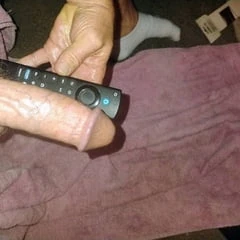 Jacking off my big cock stroking it till I nut