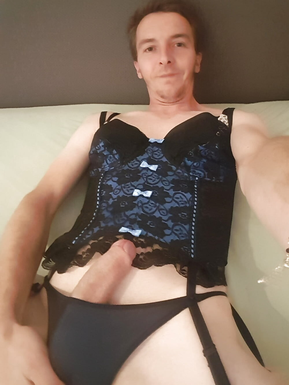 Lars Damberger in Blue Lingerie 