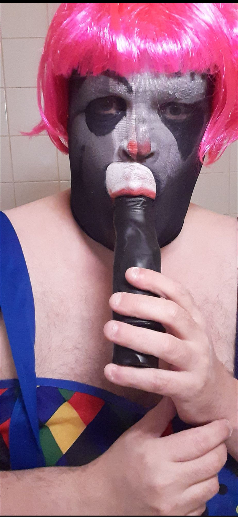 TV clown slut, nylon masks, and some dildo play #7