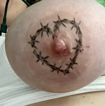 Trying out tit tattoos