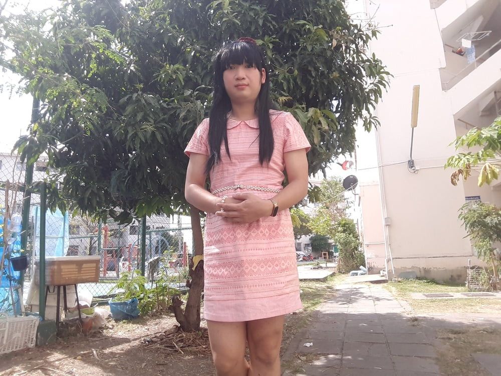 FN007 I'm a kathoey in Thailand patterned dress EP2