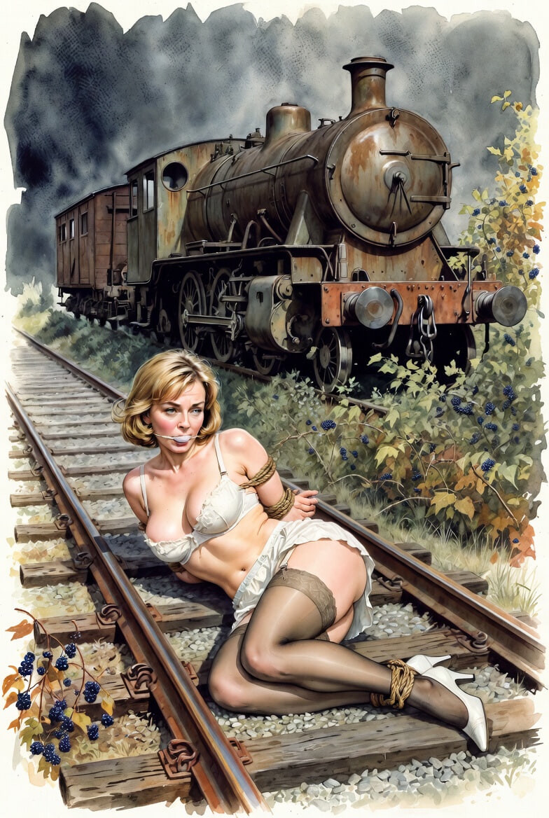 Pixwhores Experimental Enhanced: Stockings in the Railyard 1 #35