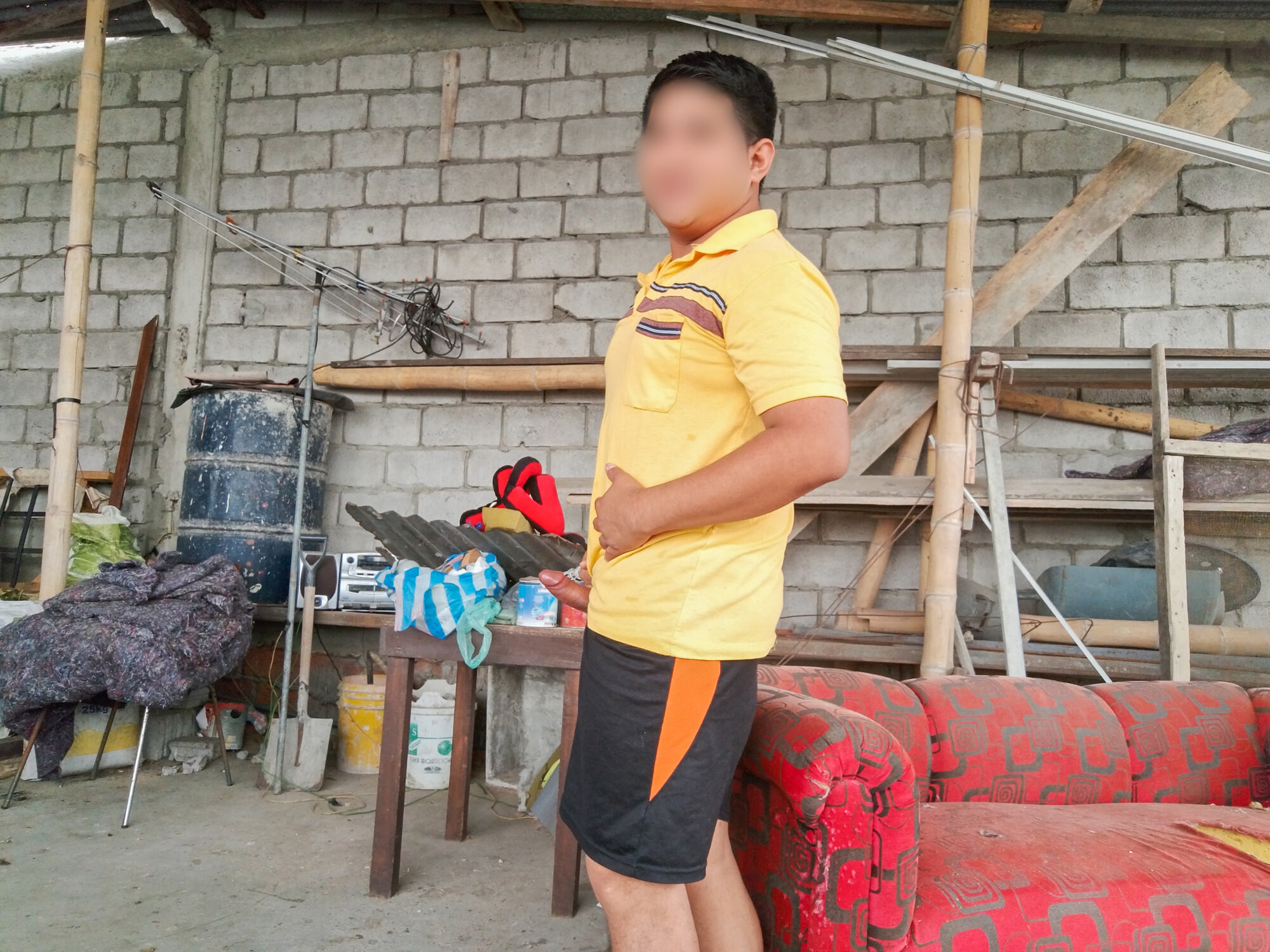 With my clothes on and my dick exposed - 4