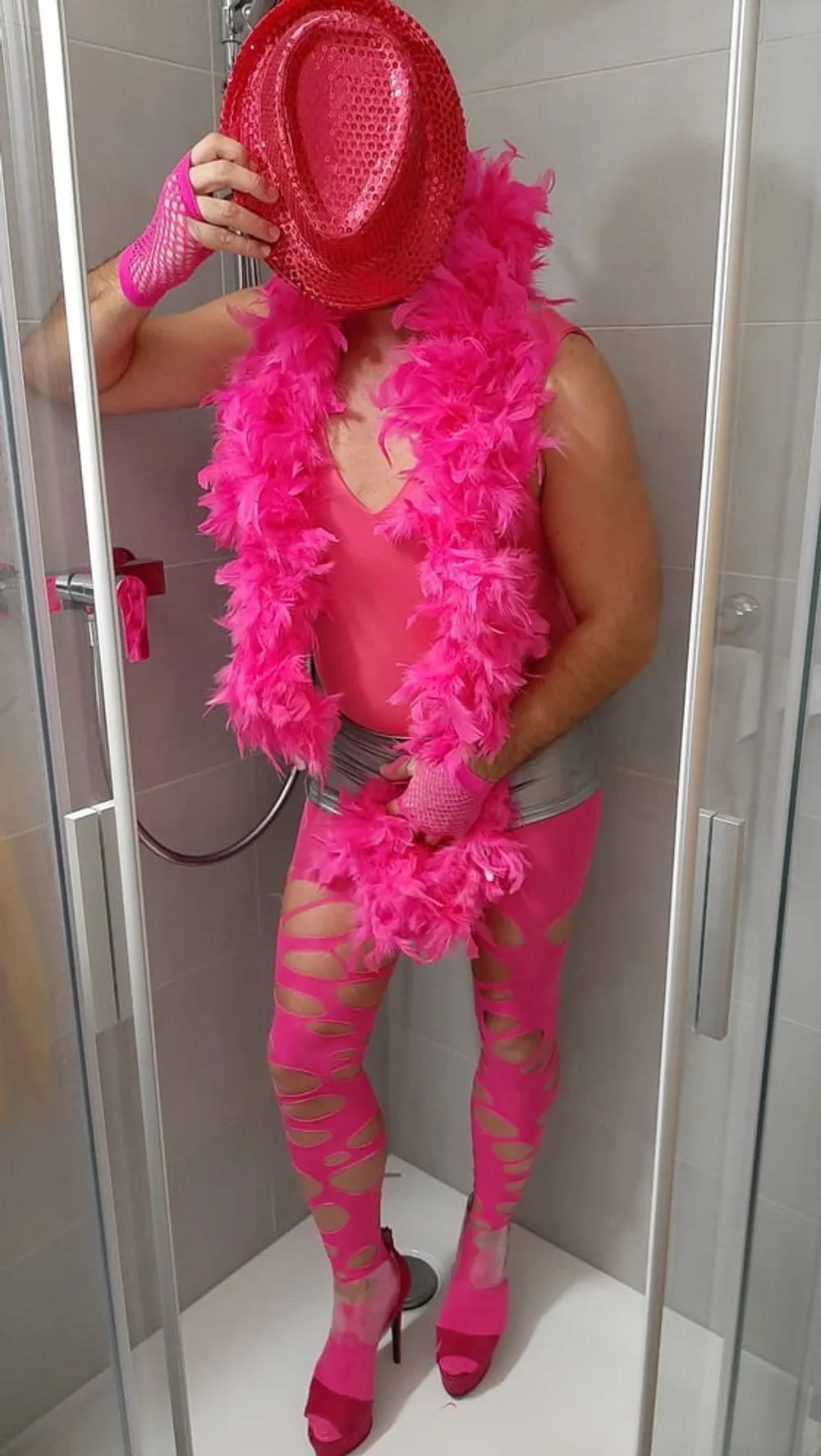 Party Sissy in the shower #4