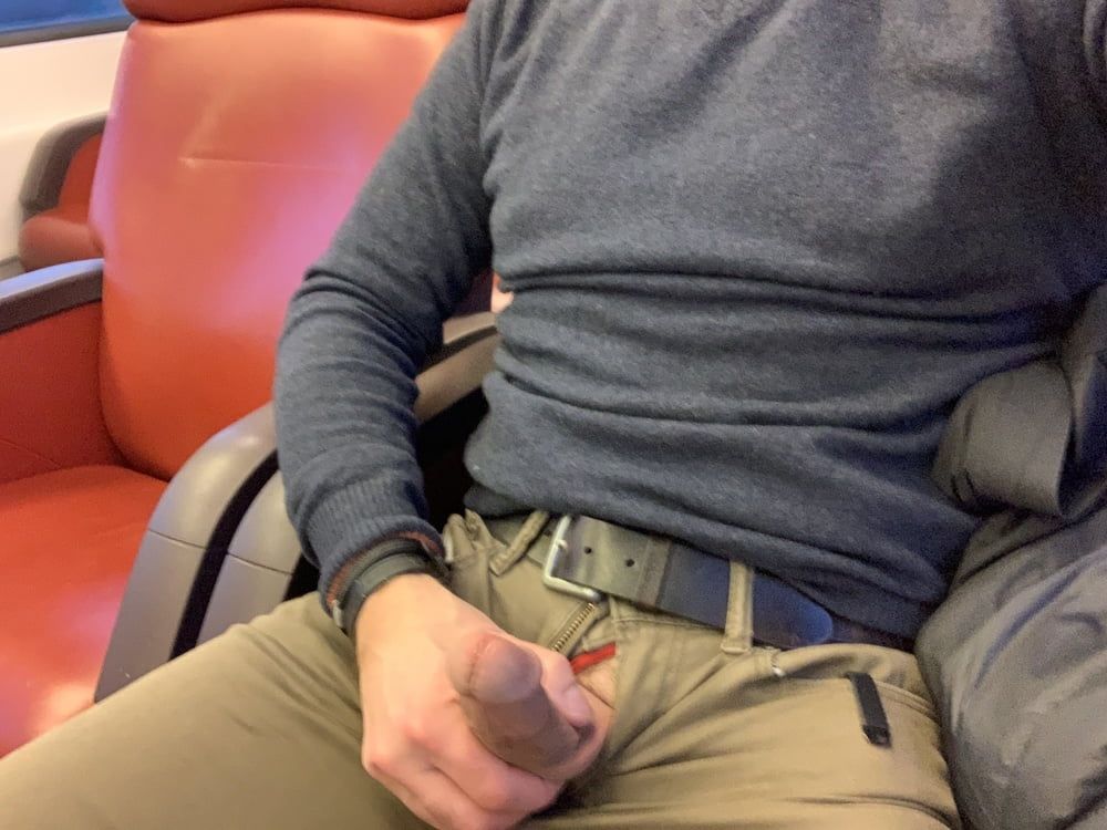 Jerking off on the train and in public #31