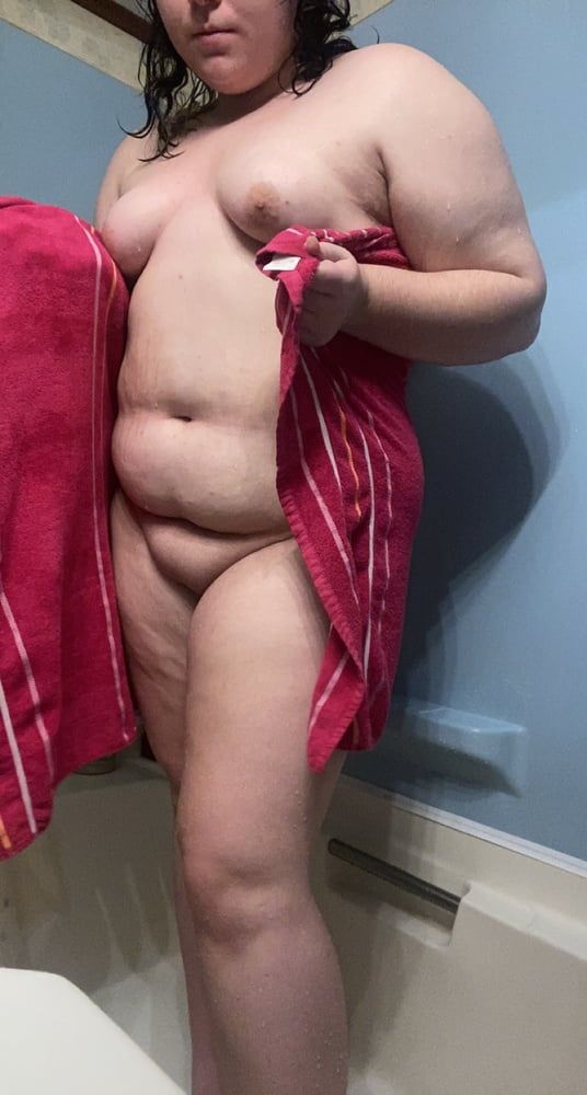 Sexy 18 year old teen BBW Lilac takes hot wet shower photos #19