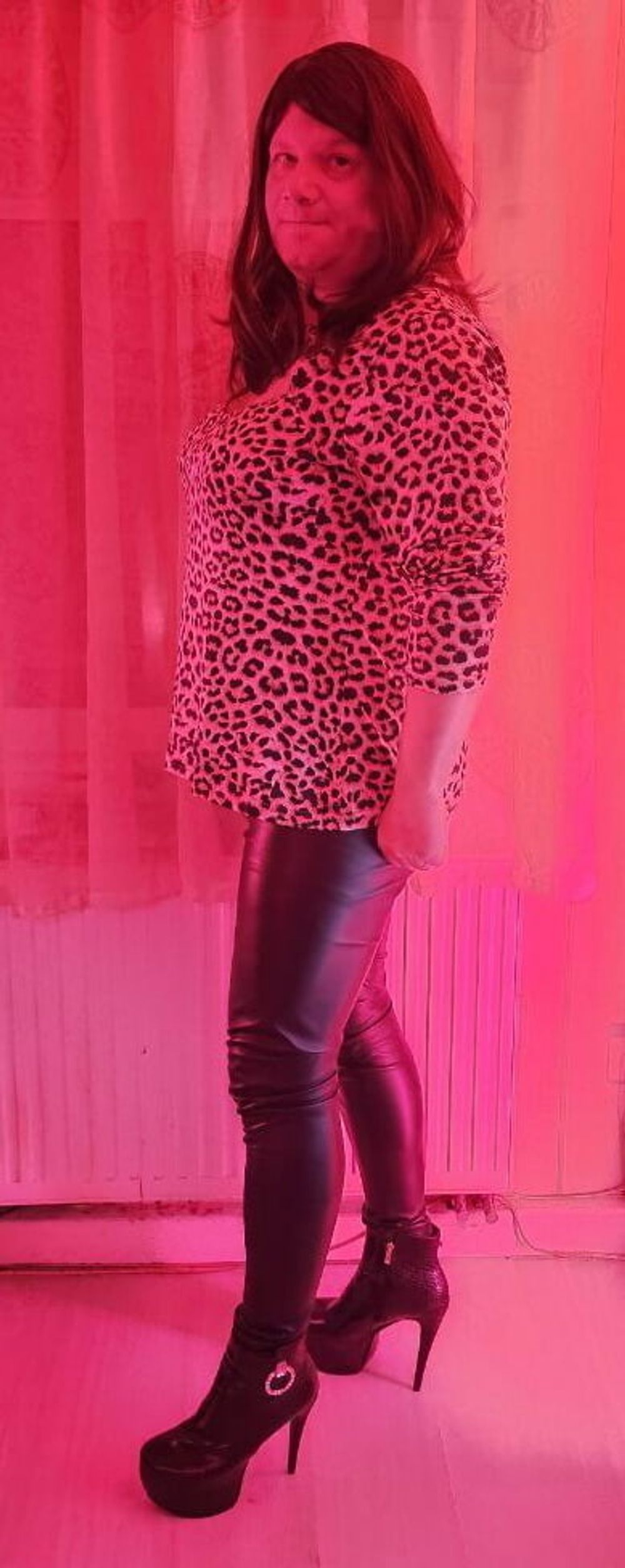 Leopard Top shinny Leggins