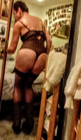 black lace and fishnets         