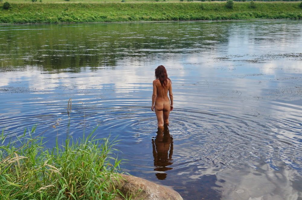 Nude Playing in Volga-river #4