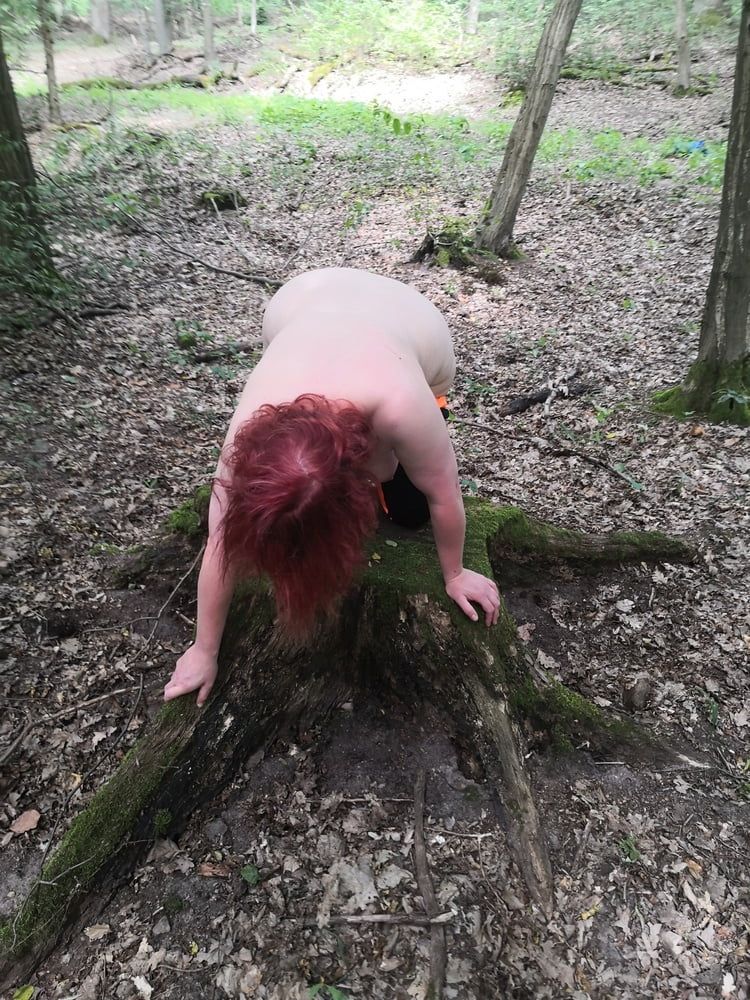 Bare naked tits and ass in the woods #14