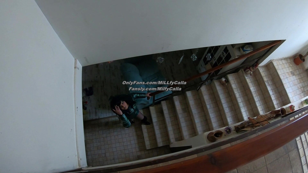 Shiny Downjacket Blowjob, Spanking & Intense Bed Masturbatio #4