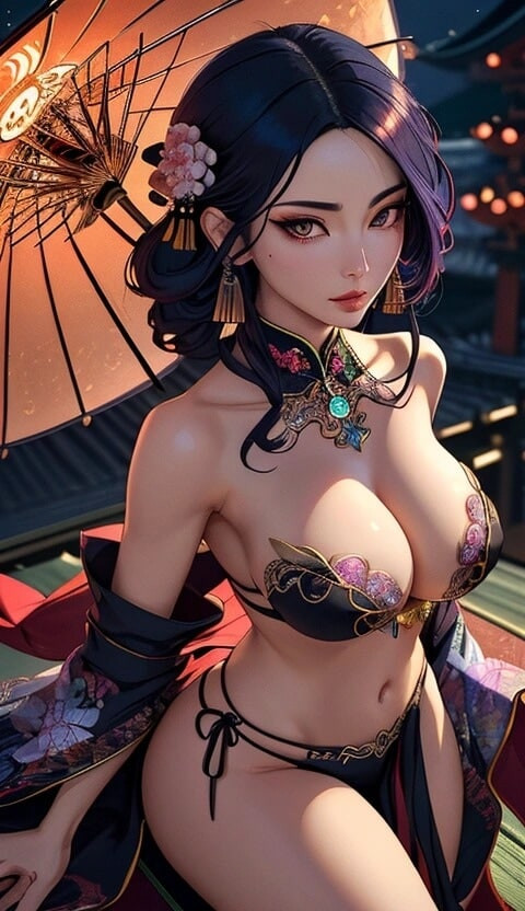 cute Chinese girl in temple (Ai model) #40