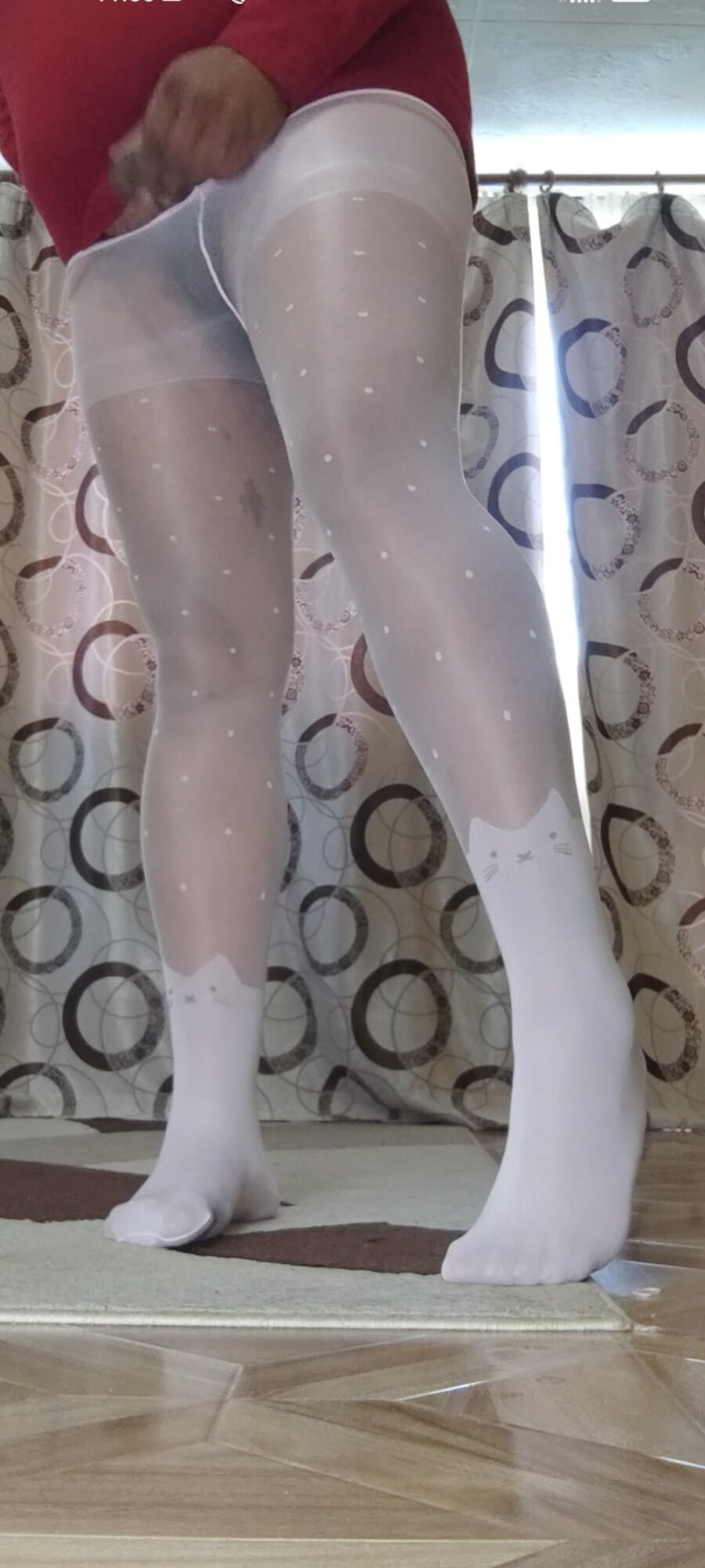 White pantyhose for teen #9