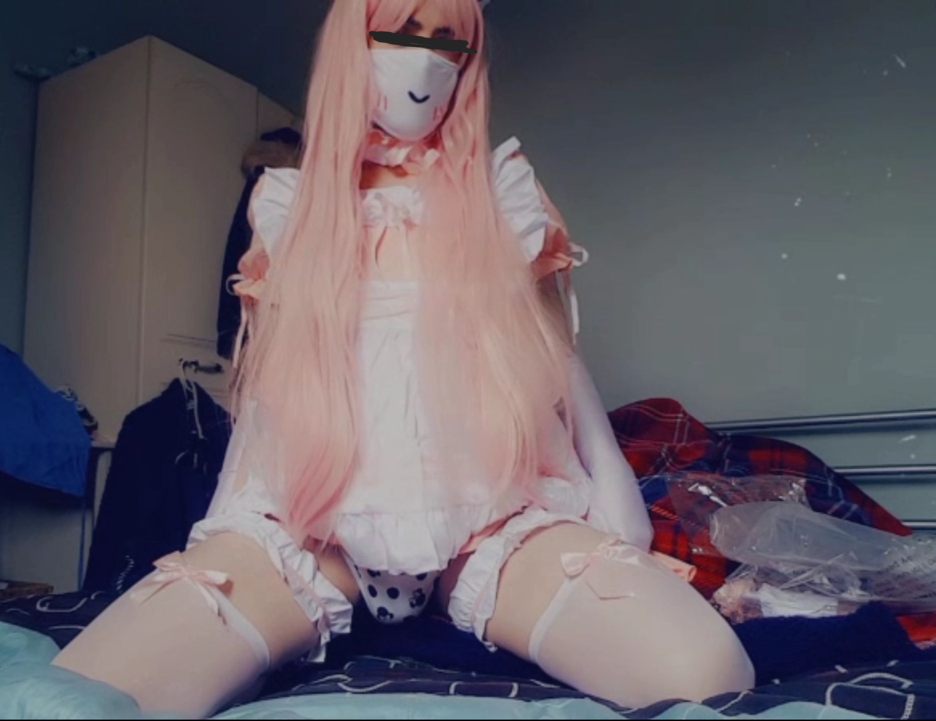 Sissy Femboy Maid Cosplay UNLOCK FACE @ ONLY - FANS #2