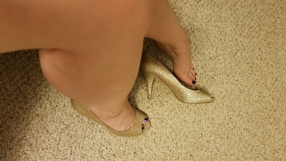 Playing in my shoe closet pretty feet heels flats milf  wife #43
