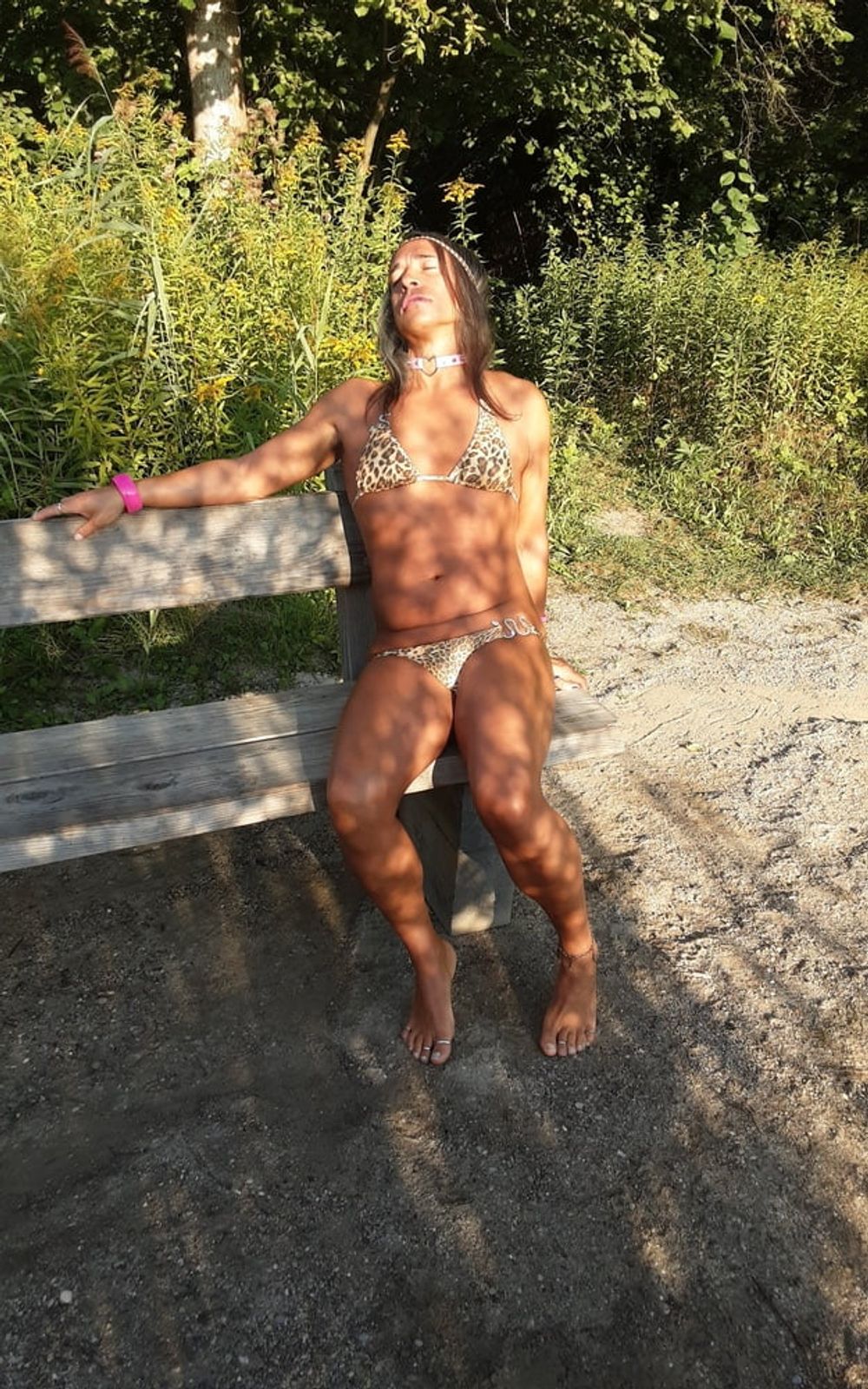 Tygra bich in nudist area one morning. #14