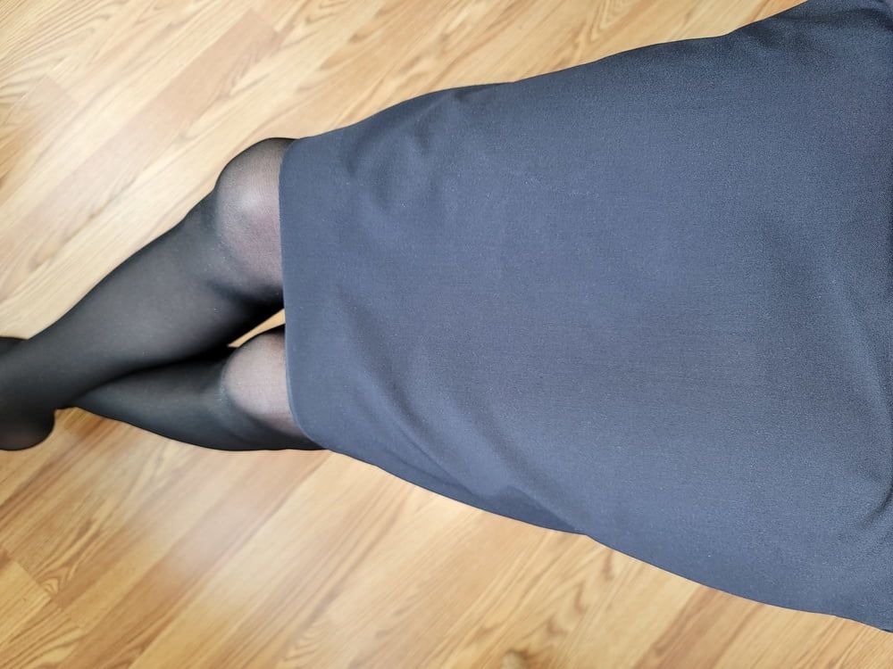 Flight Attendant Skirt with Sliky lining and Pantyhose  #3